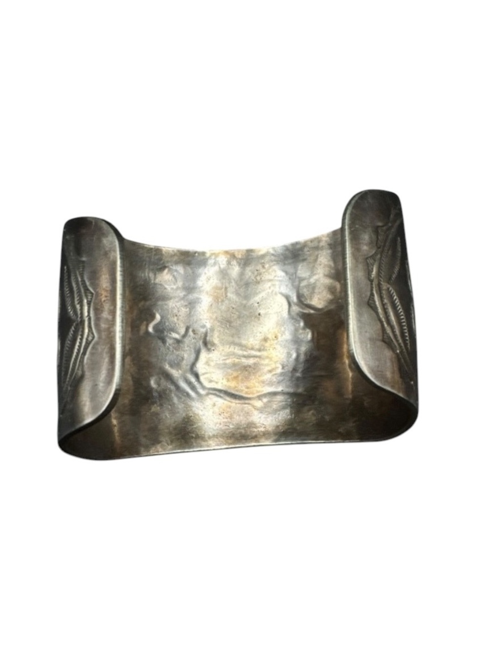 Vintage Sterling Silver Navajo Verdy Jake 12K GF Overlay Storyteller Cuff 7” - Picture 9 of 12